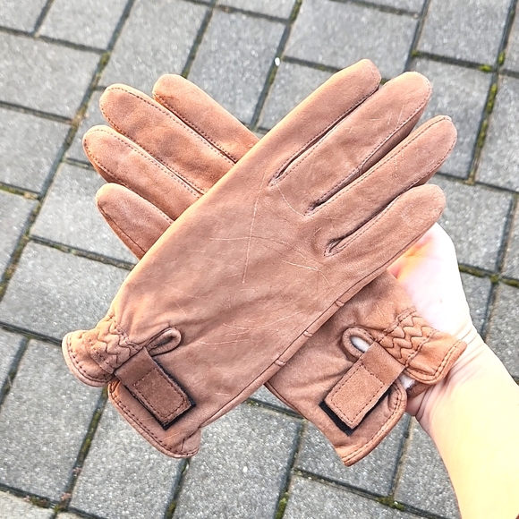 Fownes Accessories - Fownes Ladies Cocoa Brown Sueded Leather Gloves